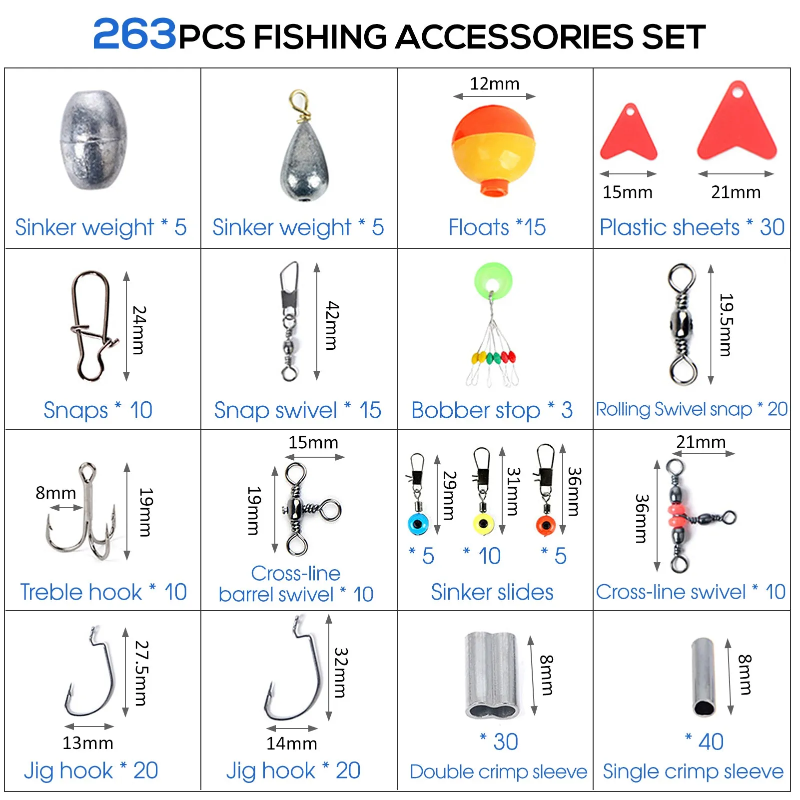 263 Piece Fishing Accessories Set