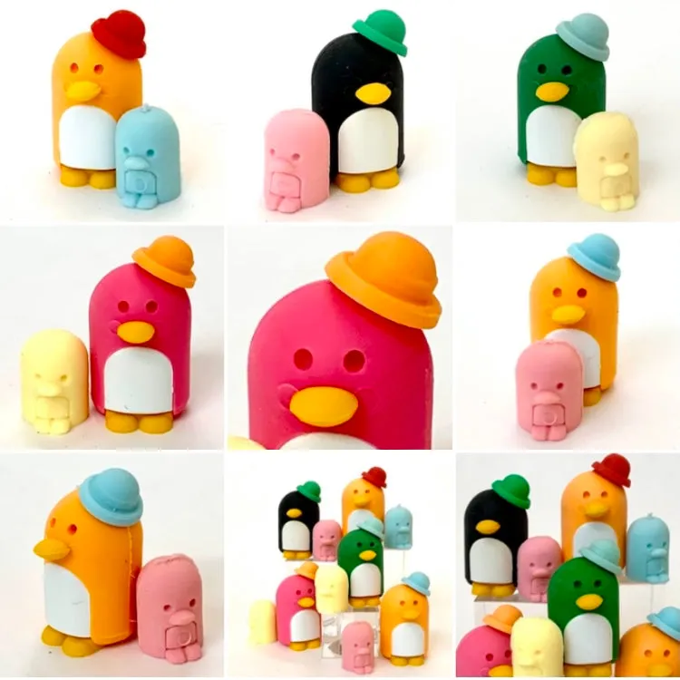 38205 PENGUIN FAMILY ERASERS-60