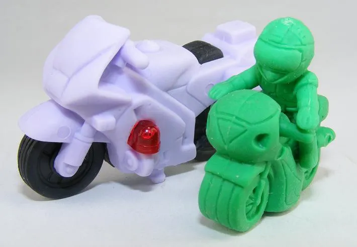 38230 Two Biker Japanese Erasers a bag-60