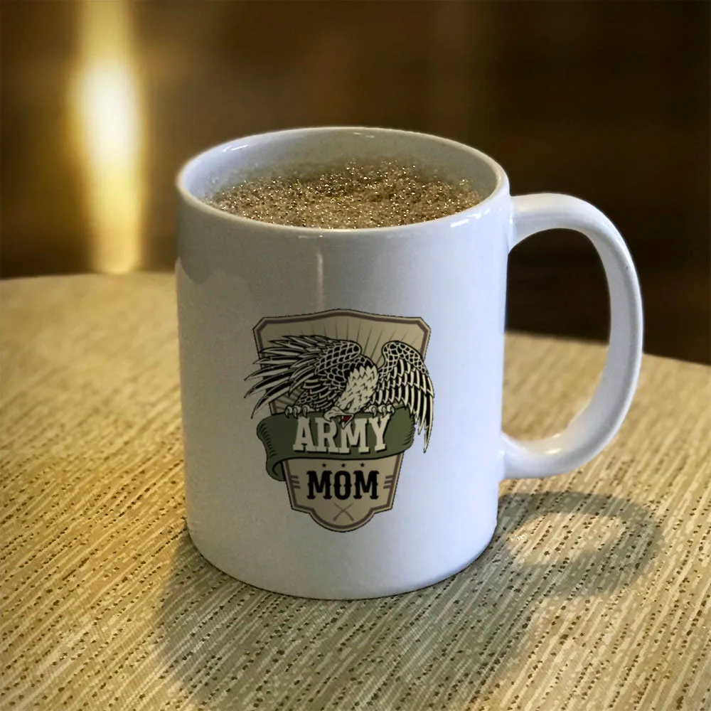 Army Mom Coffee and Tea White Ceramic Mug