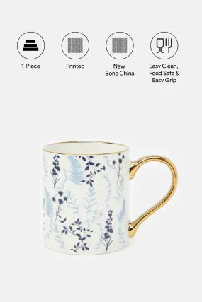 Assorted Floral Mug With Gold Handle (11oz)