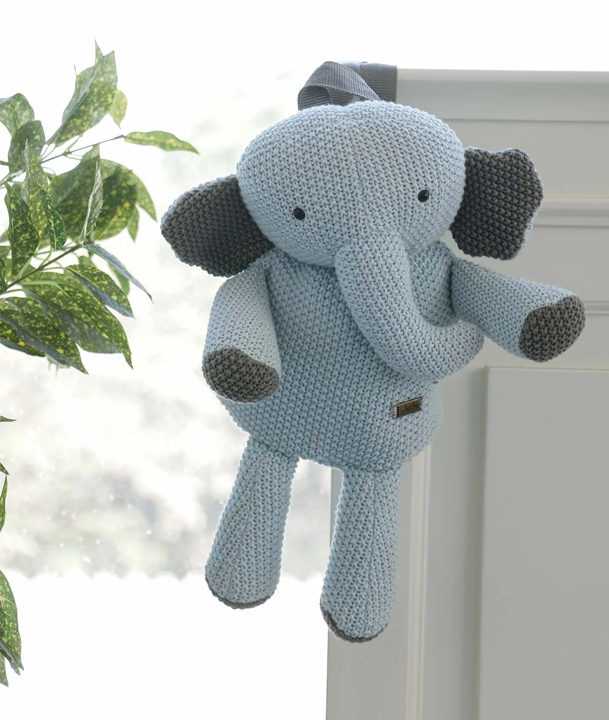 Berry The Elephant - Sky Blue 100% Cotton Knitted Kids bag