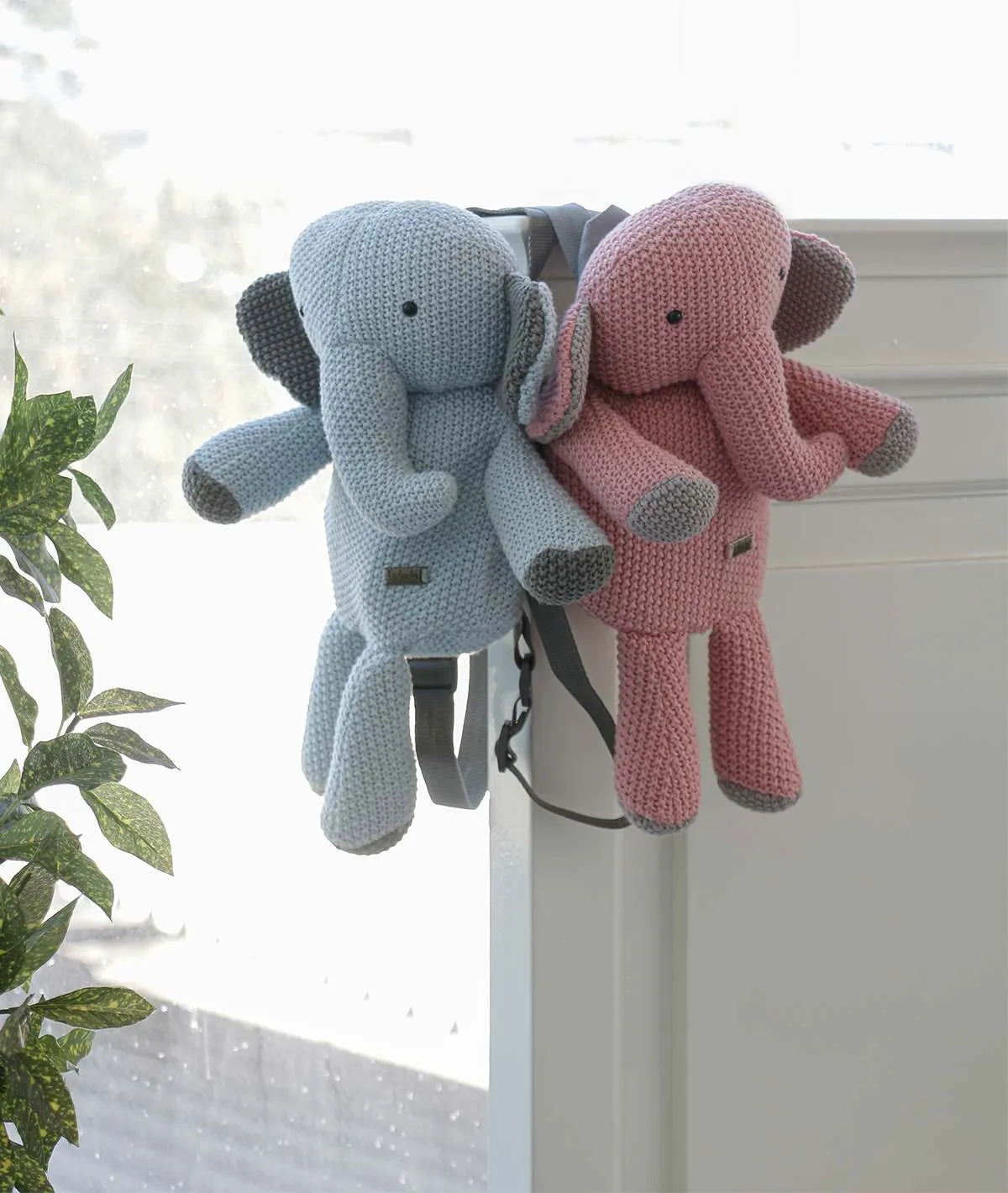 Berry The Elephant - Sky Blue 100% Cotton Knitted Kids bag