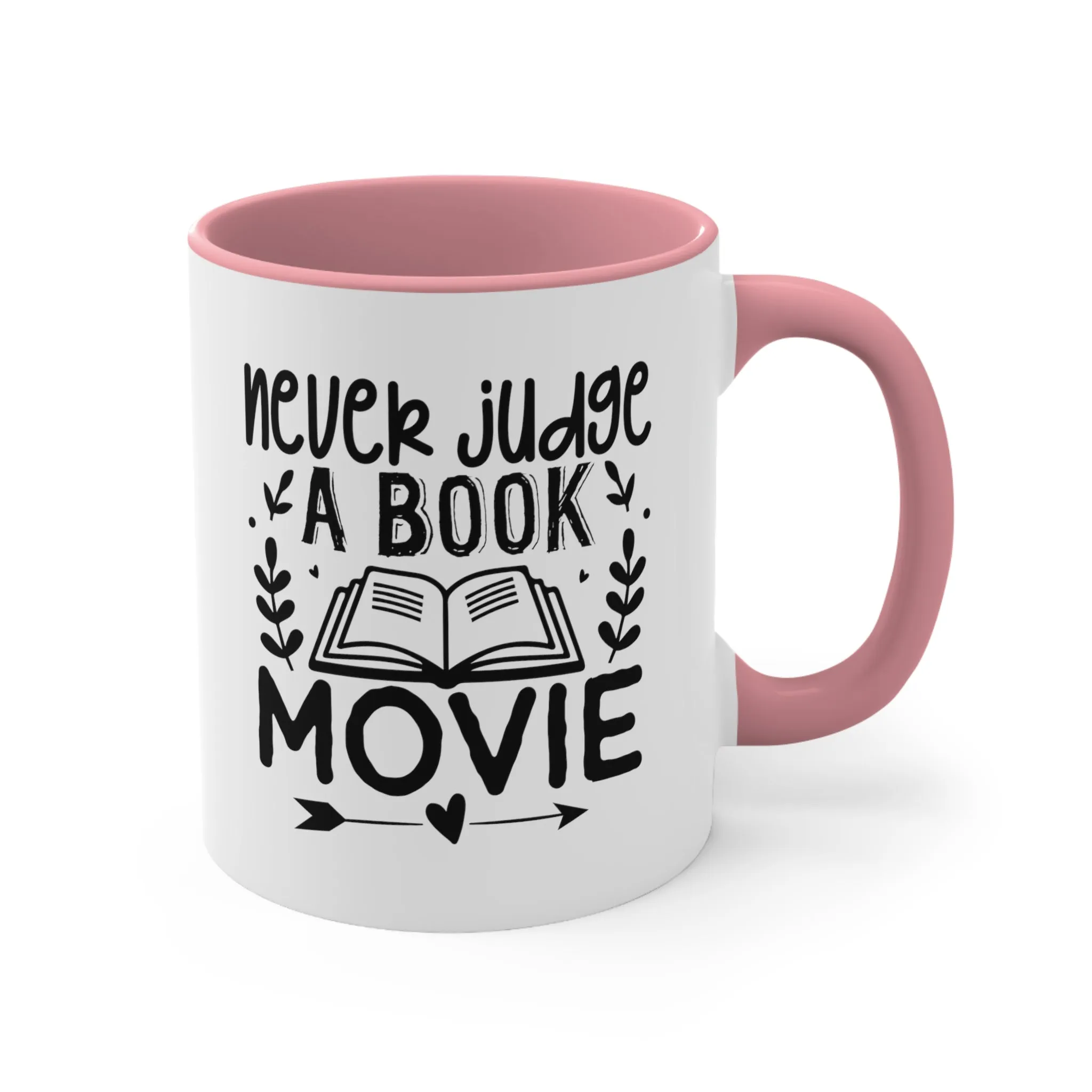 Book Funny Coffee Mug, 11oz Never Judge A Book Movie Bookworm Book Worm Book Reader BookloverJoke Humour Humor Birthday Christmas Valentine's Gift Cup