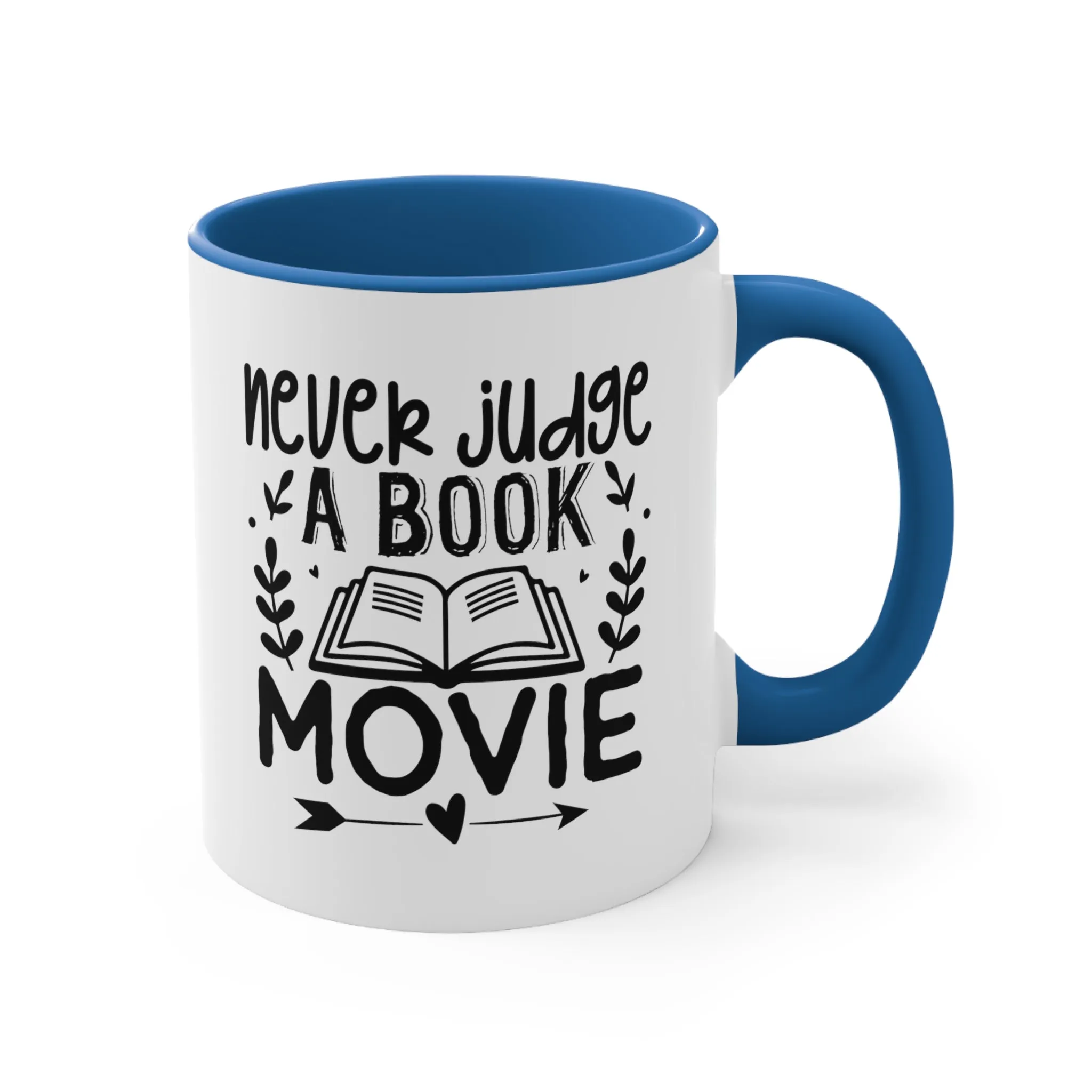 Book Funny Coffee Mug, 11oz Never Judge A Book Movie Bookworm Book Worm Book Reader BookloverJoke Humour Humor Birthday Christmas Valentine's Gift Cup