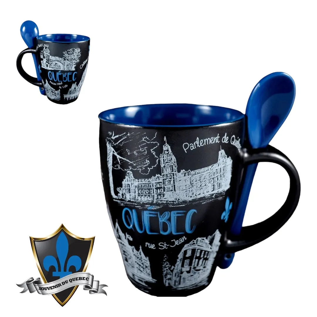 Boxed Quebec Mug with spoon.