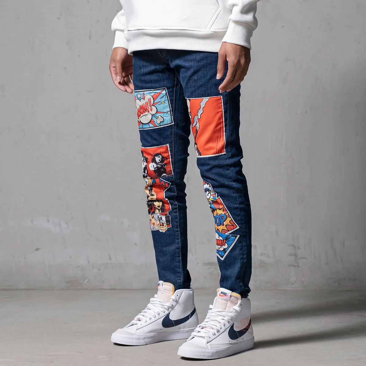 Comic Books Navy Jeans