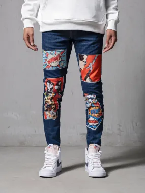 Comic Books Navy Jeans