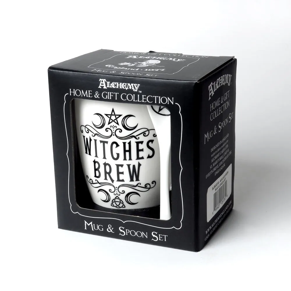 Crescent Witches Brew Mug Tea Cup and Spoon