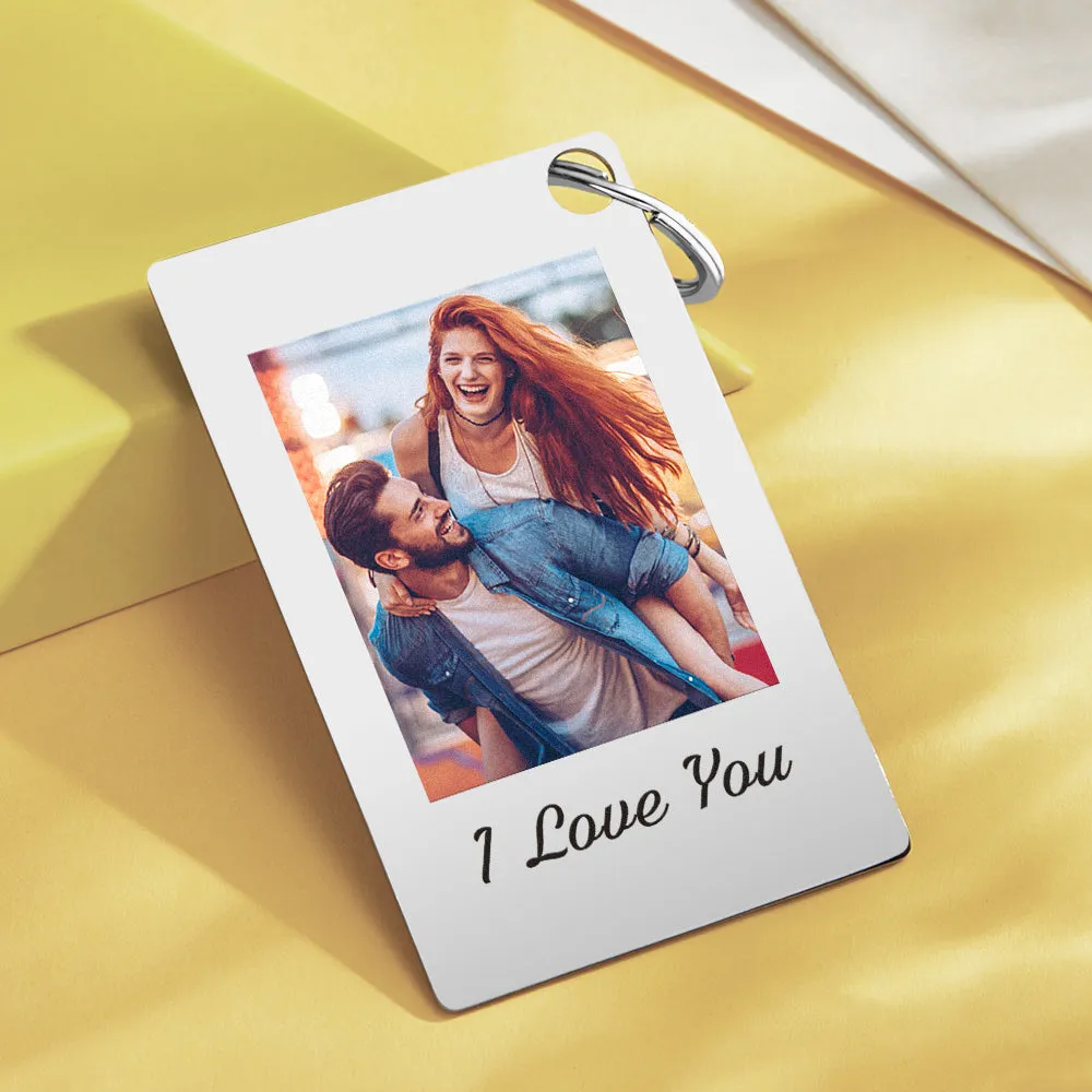 Custom Photo Scannable Spotify Code Keychain Gift For Lover