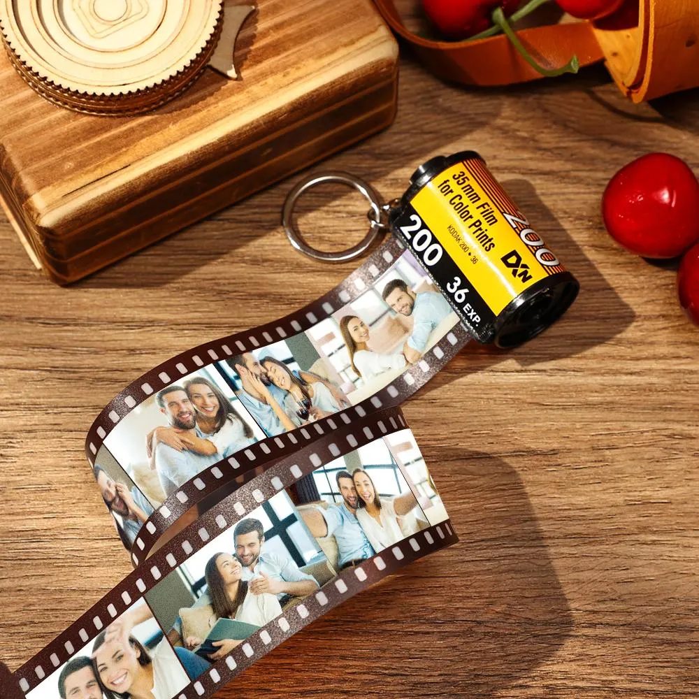 Custom Scannable Code Film Roll Keychain with 5-20 Pics