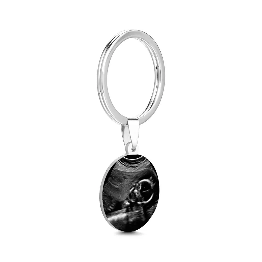 Daddy to Be Keychain Sonogram Ultrasound Baby Announcement New Dad Gift for Him Pregnancy Photo from Tummy