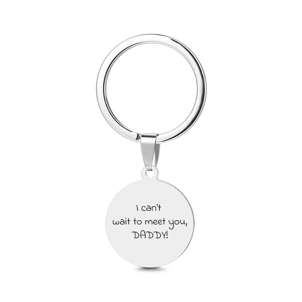 Daddy to Be Keychain Sonogram Ultrasound Baby Announcement New Dad Gift for Him Pregnancy Photo from Tummy