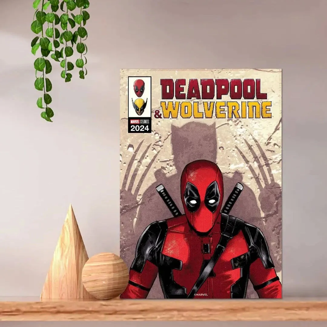 Deadpool Wolverine Shadow A3 Metal Wall Poster