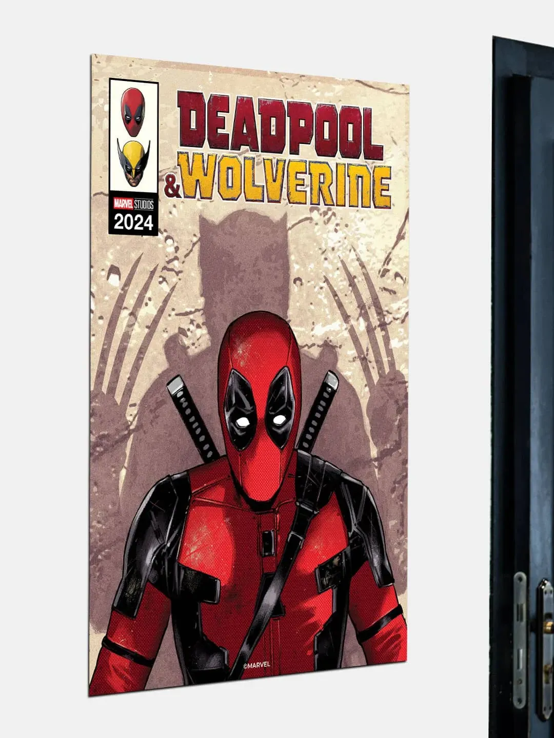 Deadpool Wolverine Shadow A3 Metal Wall Poster