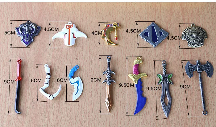 DOTA Weapon Keychains