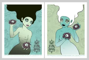 FAITH NO MORE - New York 2015 white / black hair matched numbered set by Tara McPherson