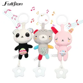 Fulljion Baby Rattles Mobiles Toddler Toys Christmas Crib Toys For Baby Soft Bed Bell Animal Musical Montessori Mobile Rattles