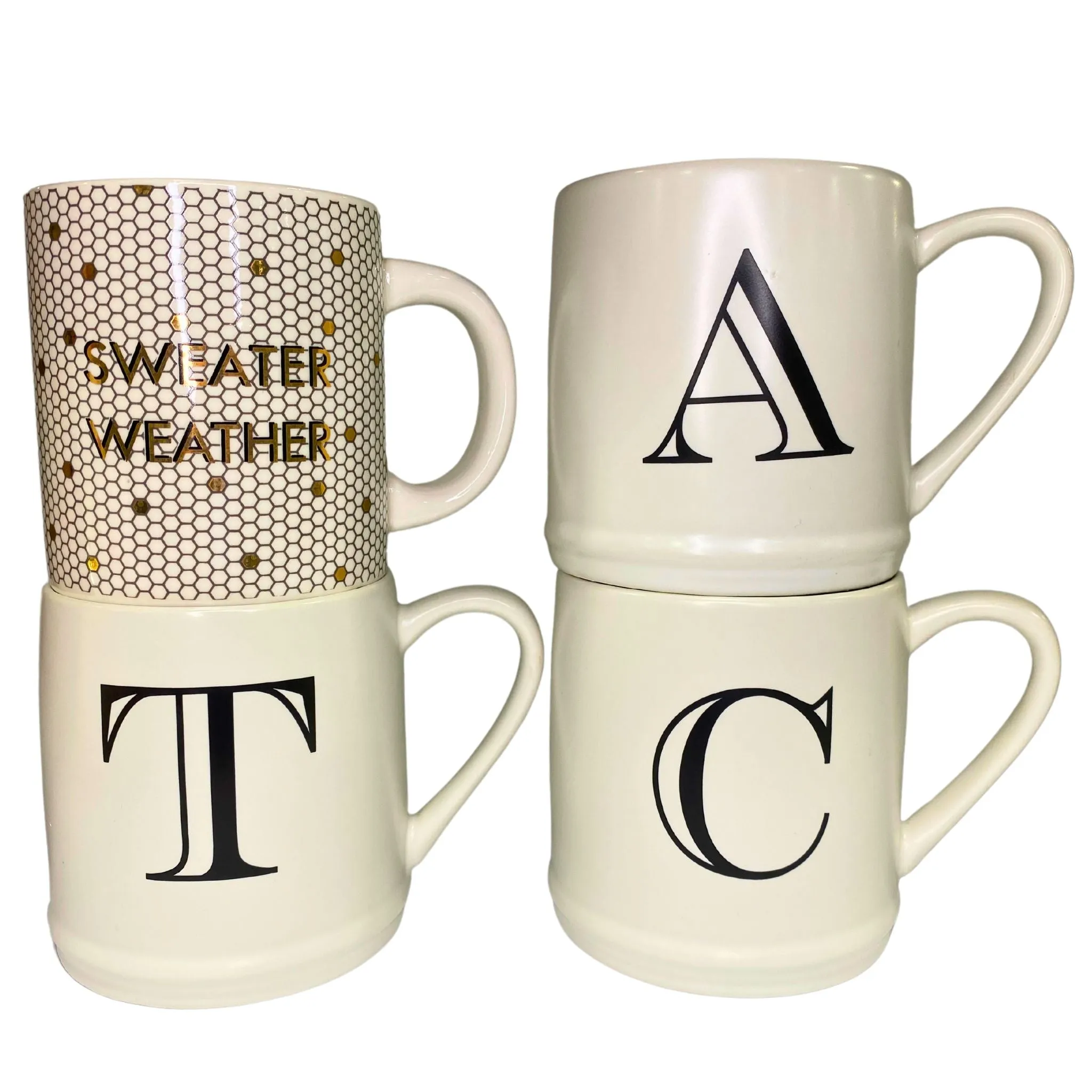 Modern Expressions Monogram Mugs & Sweater Weather Mugs (60 Pcs Lot)