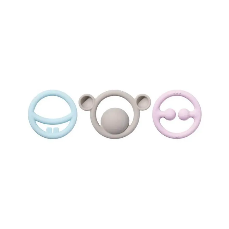 Moluk Nigi, Nagi and Nogi Pastel tactile teething Toys