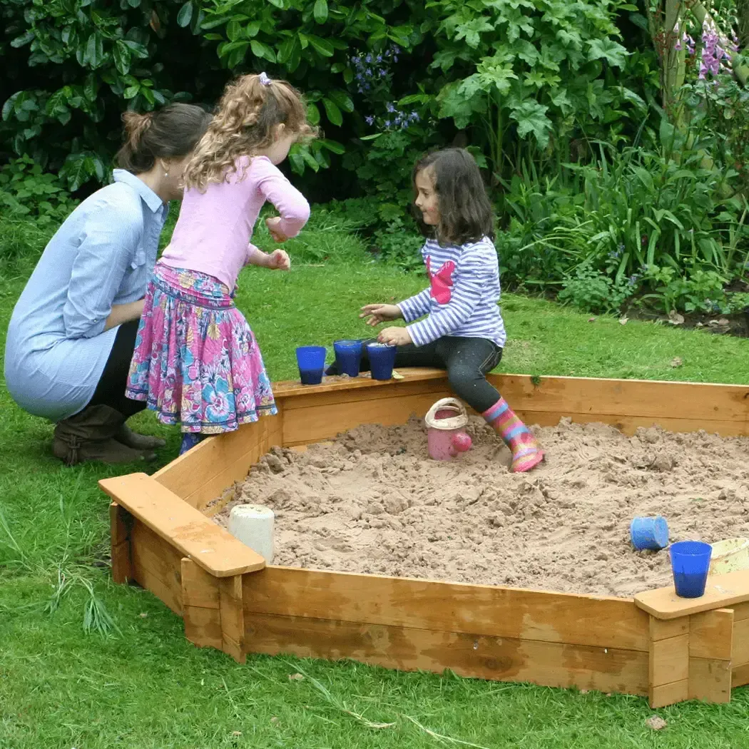 Octagonal Wooden Sandpit for ALL Ages - 1.8m