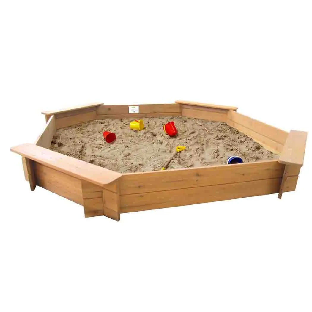 Octagonal Wooden Sandpit for ALL Ages - 1.8m