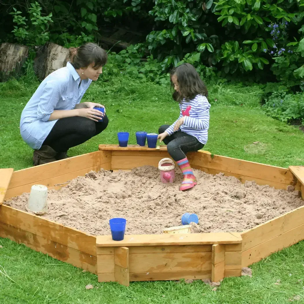 Octagonal Wooden Sandpit for ALL Ages - 1.8m