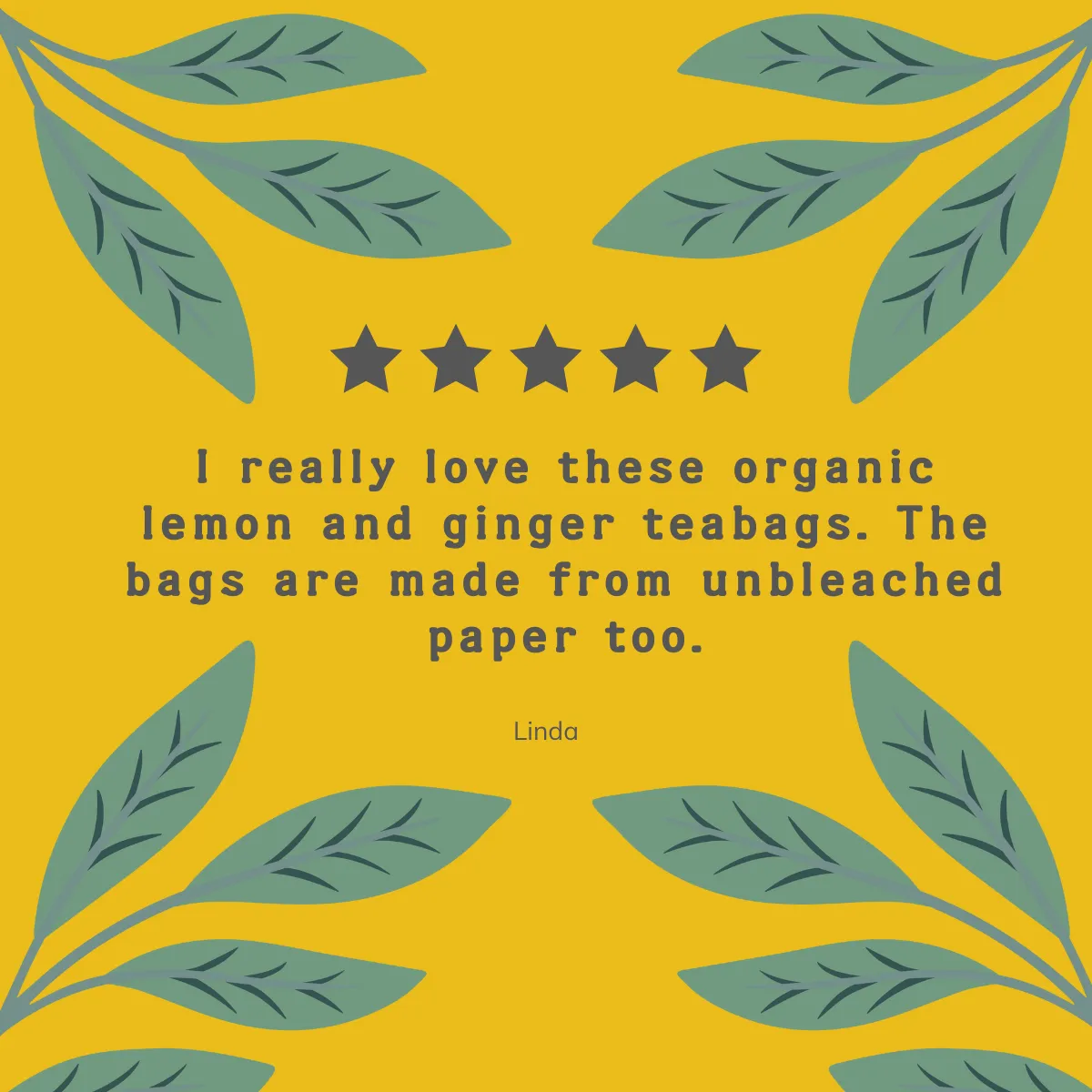 Organic Lemon & Ginger Tea Bags