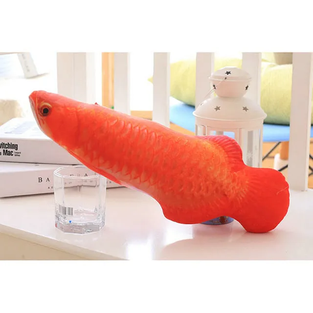 Pet Soft Plush 3D Fish Shape Cat Toy Interactive Gifts Fish Catnip Toys Stuffed Pillow Doll Simulation Fish Playing Toy For Pet