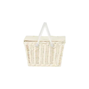 Piki Rattan Basket - Chalk