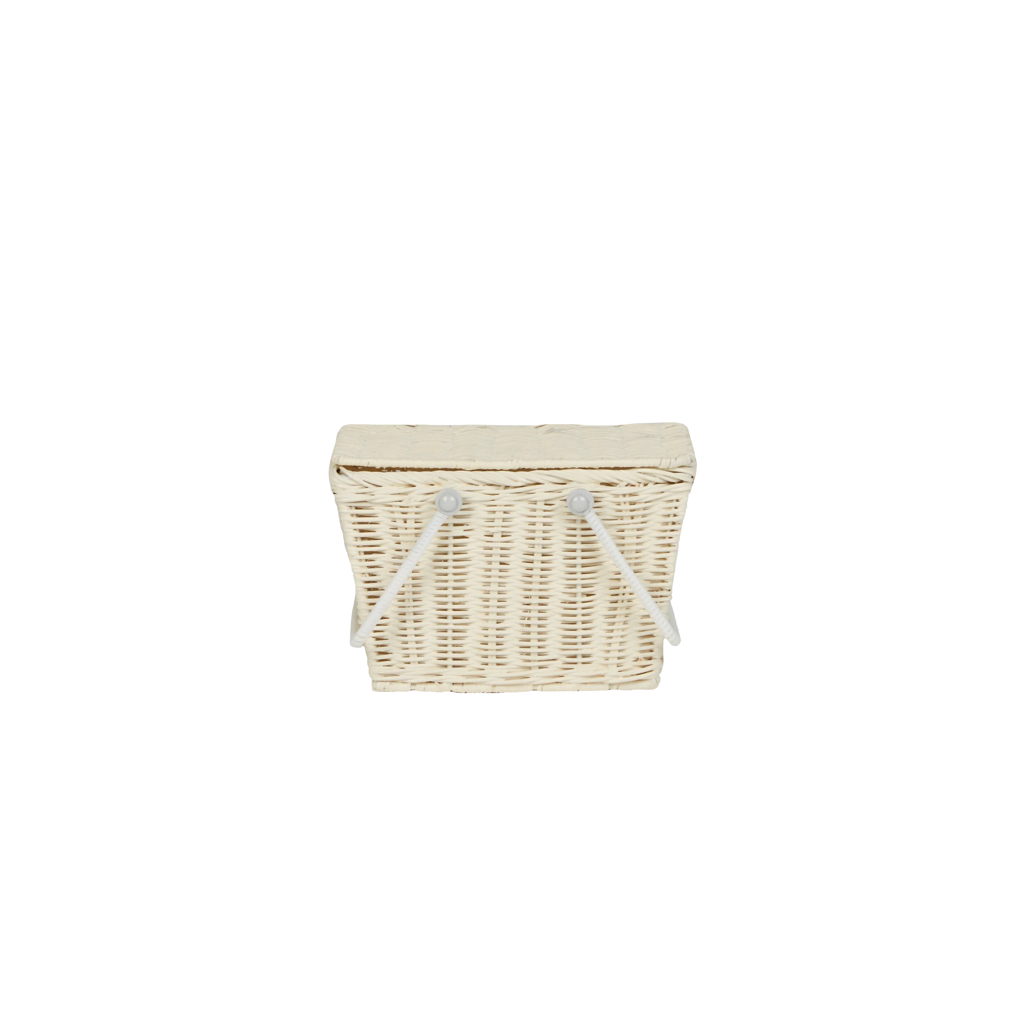 Piki Rattan Basket - Chalk