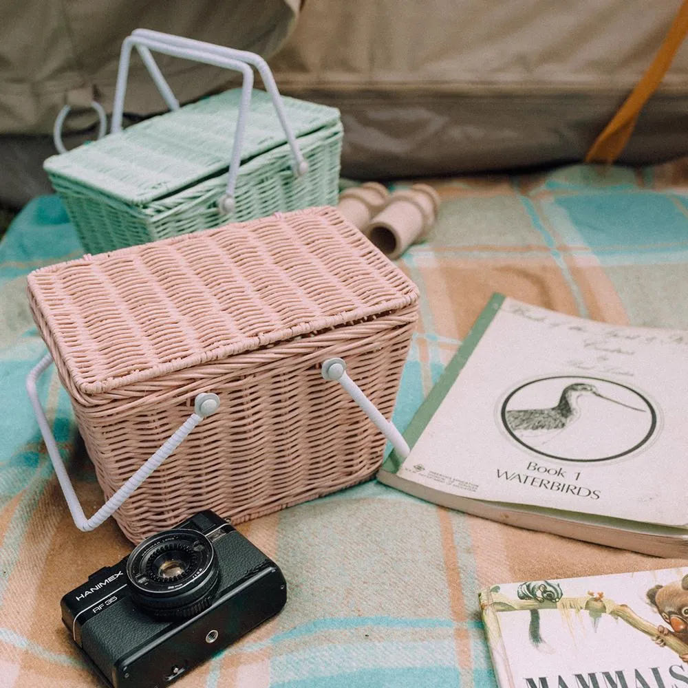 Piki Rattan Basket - Rose