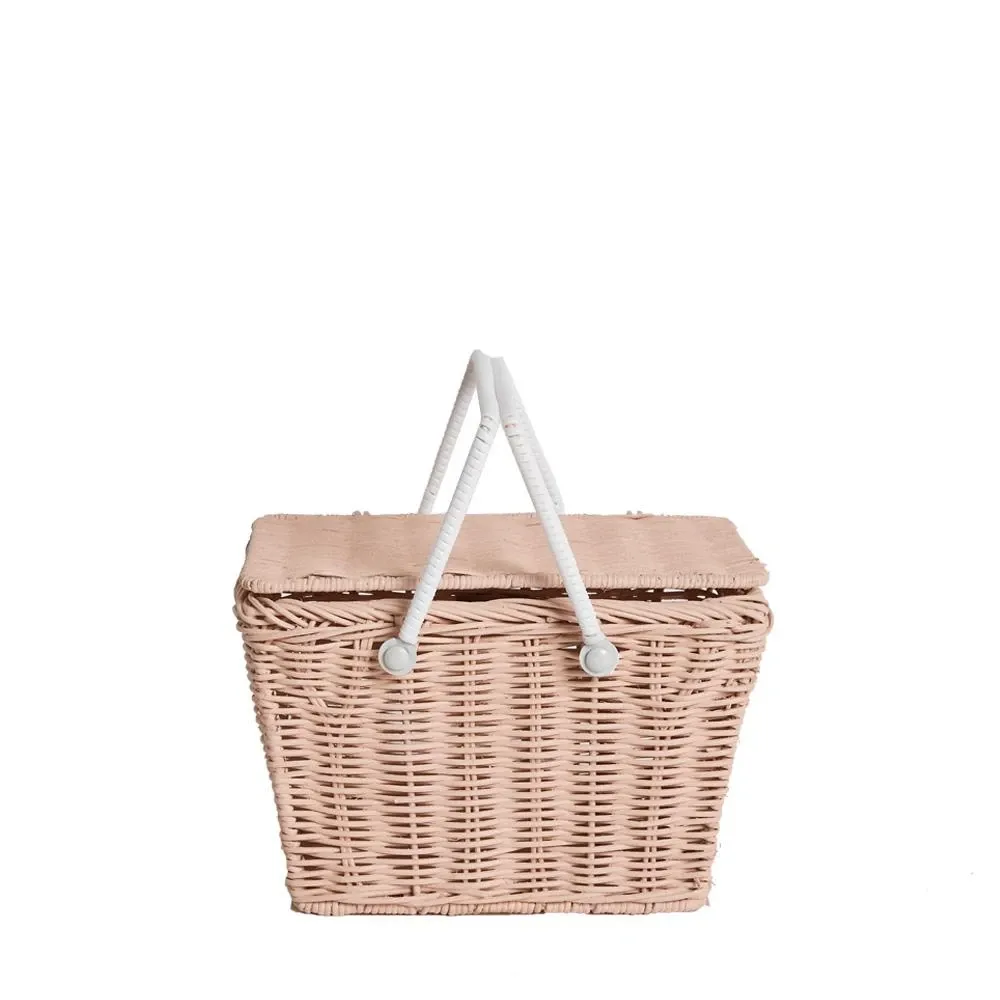 Piki Rattan Basket - Rose