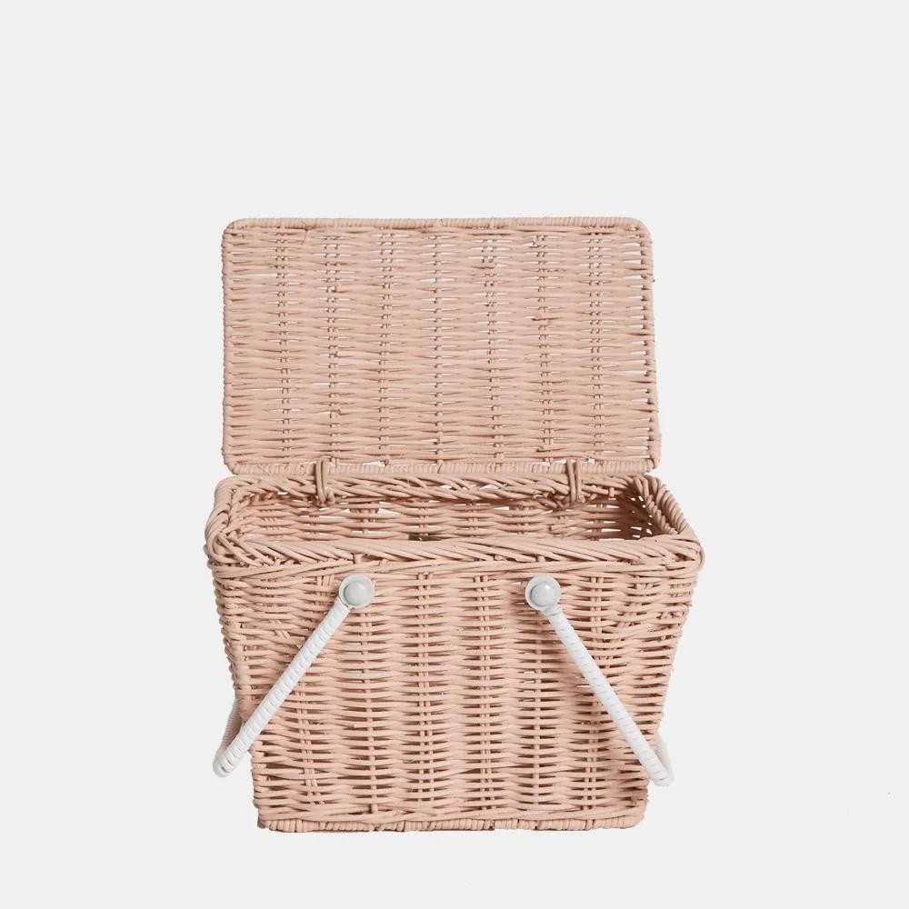 Piki Rattan Basket - Rose