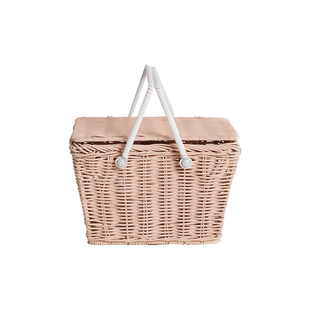 Piki Rattan Basket - Rose