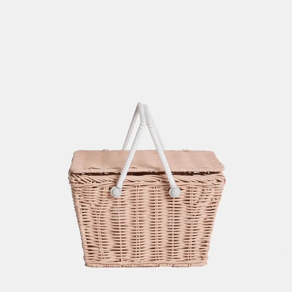 Piki Rattan Basket - Rose