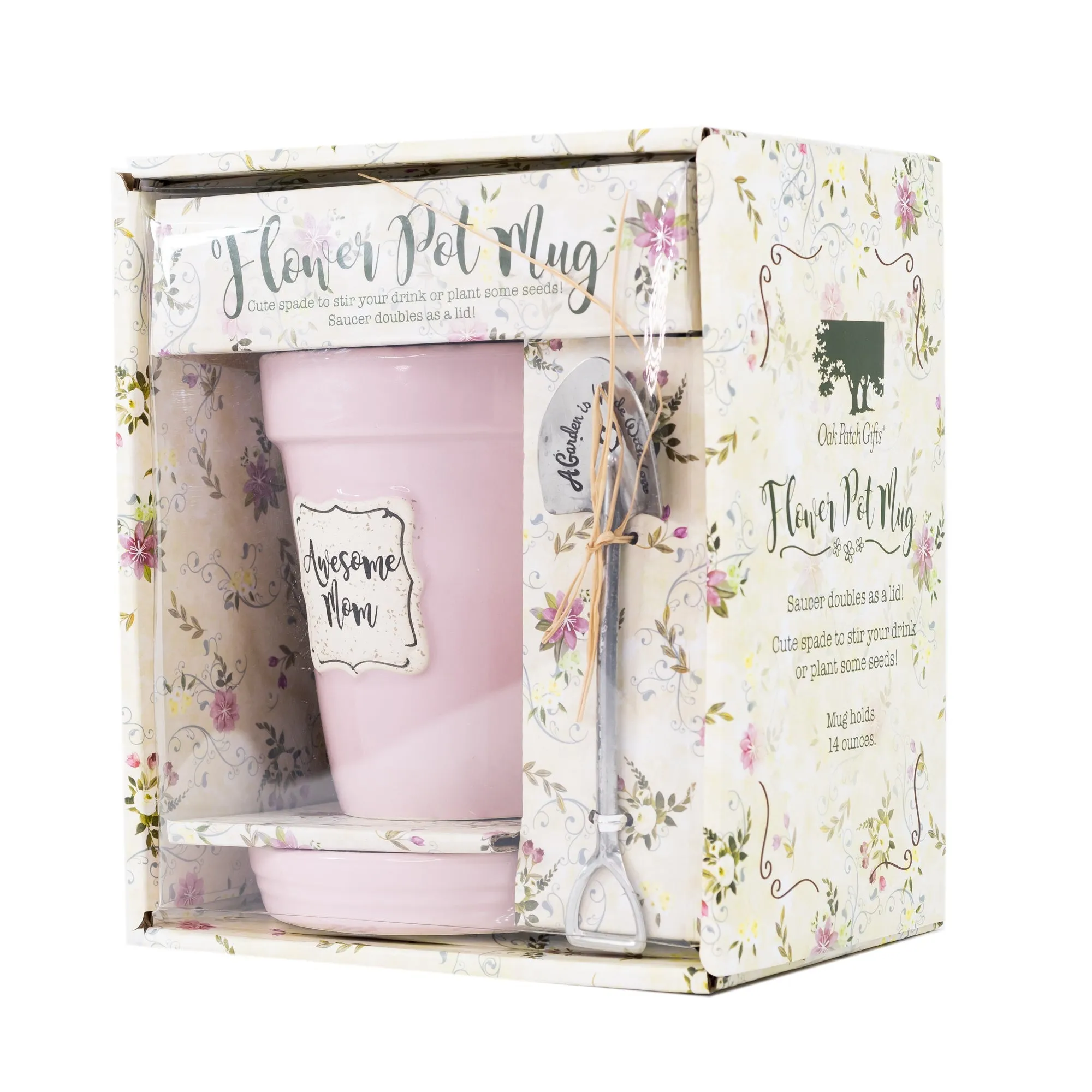 Pink Flower Pot Mug - “Awesome Mom”