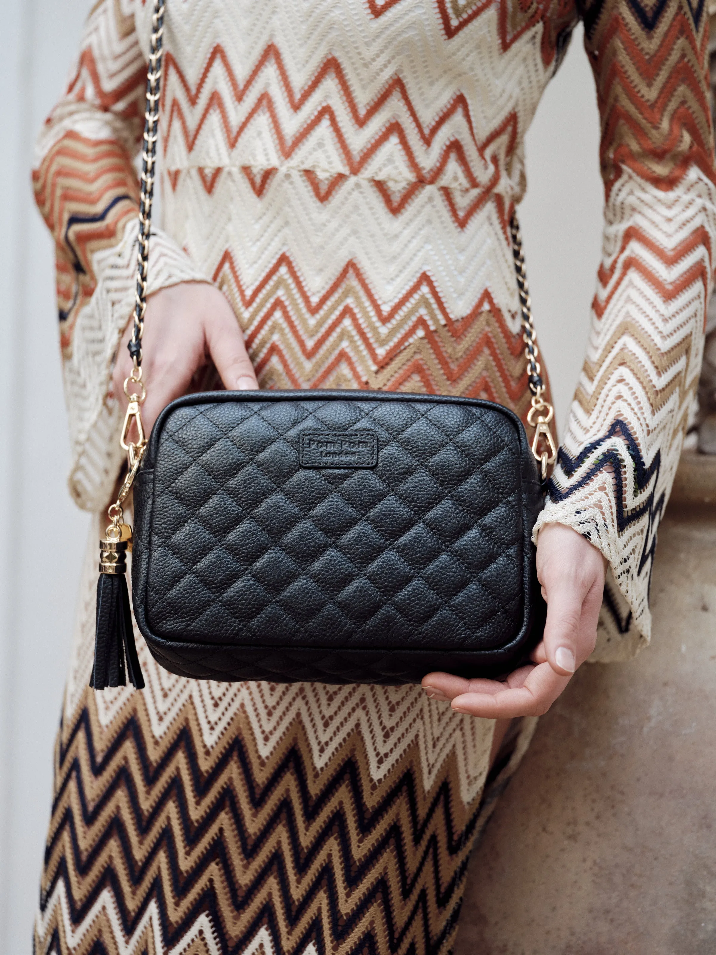 Quilted City Bag Black & Accessories