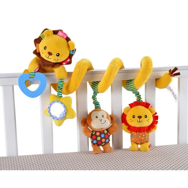 Soft Baby Toys 0-12 Months musical Crib Stroller Hanging Spiral kids sensory Education Toy For newborns toddler Bed Bell rattles