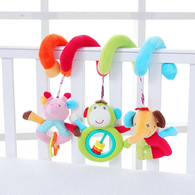 Soft Baby Toys 0-12 Months musical Crib Stroller Hanging Spiral kids sensory Education Toy For newborns toddler Bed Bell rattles