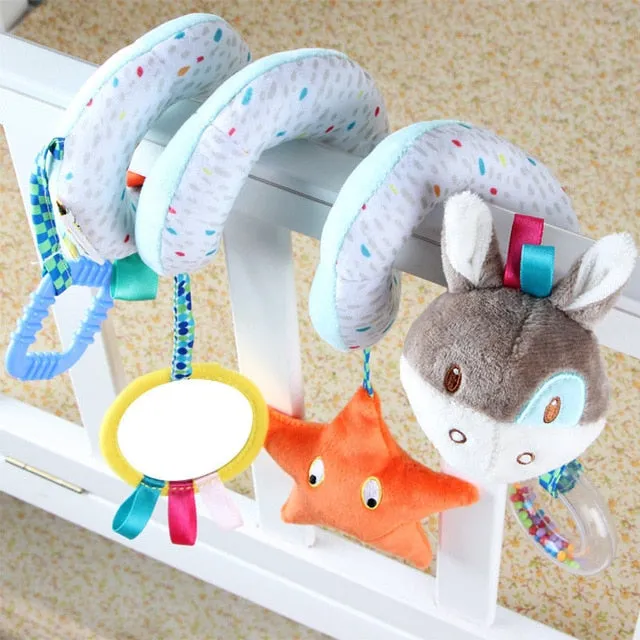 Soft Baby Toys 0-12 Months musical Crib Stroller Hanging Spiral kids sensory Education Toy For newborns toddler Bed Bell rattles