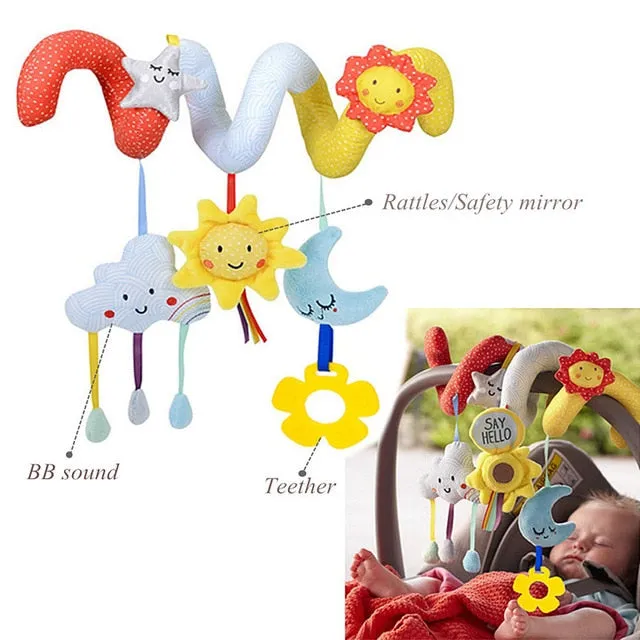 Soft Baby Toys 0-12 Months musical Crib Stroller Hanging Spiral kids sensory Education Toy For newborns toddler Bed Bell rattles