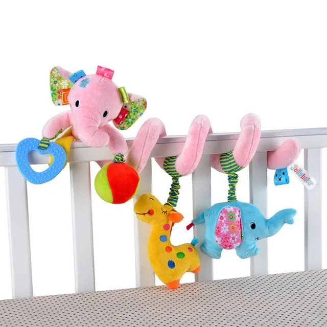 Soft Baby Toys 0-12 Months musical Crib Stroller Hanging Spiral kids sensory Education Toy For newborns toddler Bed Bell rattles