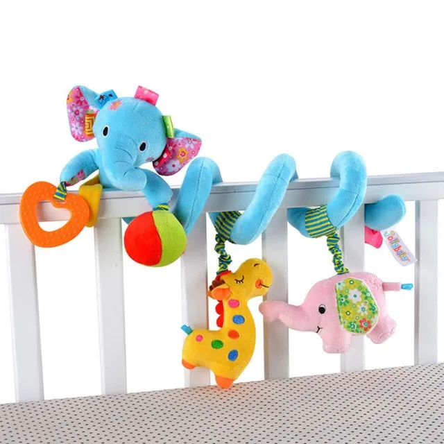 Soft Baby Toys 0-12 Months musical Crib Stroller Hanging Spiral kids sensory Education Toy For newborns toddler Bed Bell rattles