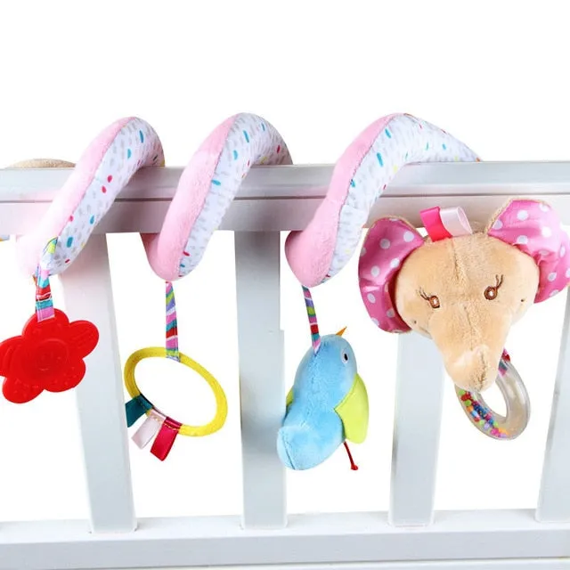 Soft Baby Toys 0-12 Months musical Crib Stroller Hanging Spiral kids sensory Education Toy For newborns toddler Bed Bell rattles