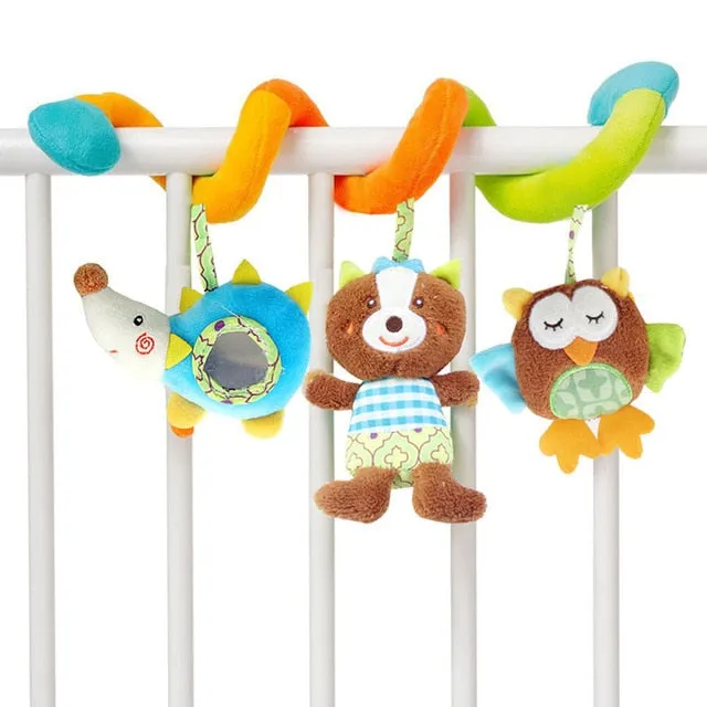 Soft Baby Toys 0-12 Months musical Crib Stroller Hanging Spiral kids sensory Education Toy For newborns toddler Bed Bell rattles