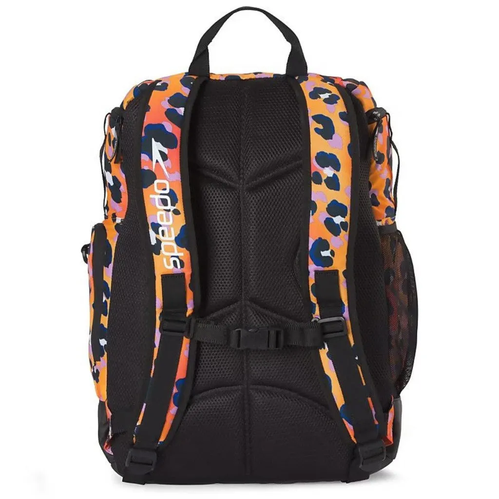 Speedo Printed Teamster Backpack 35L- Cheetah Orange Pop