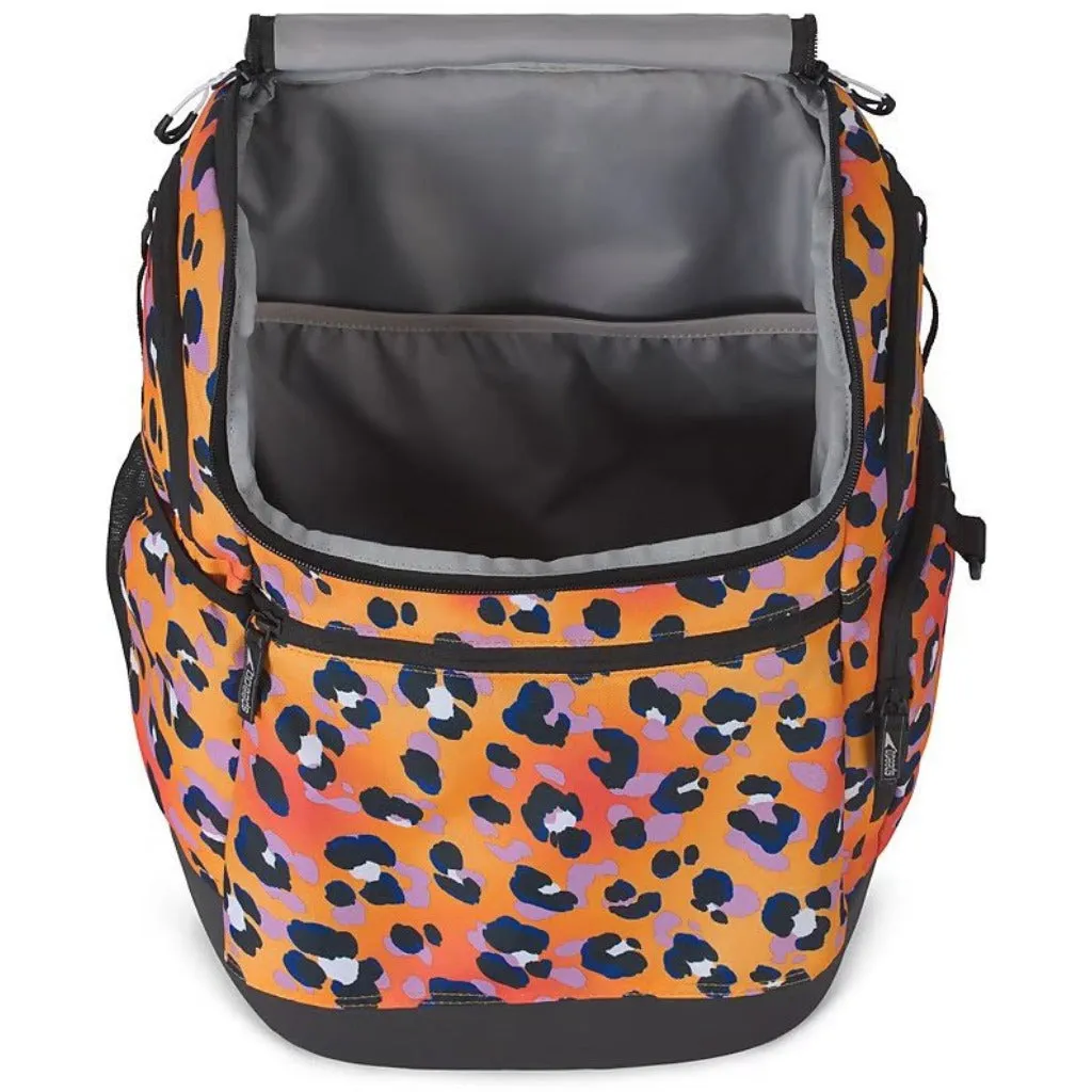 Speedo Printed Teamster Backpack 35L- Cheetah Orange Pop