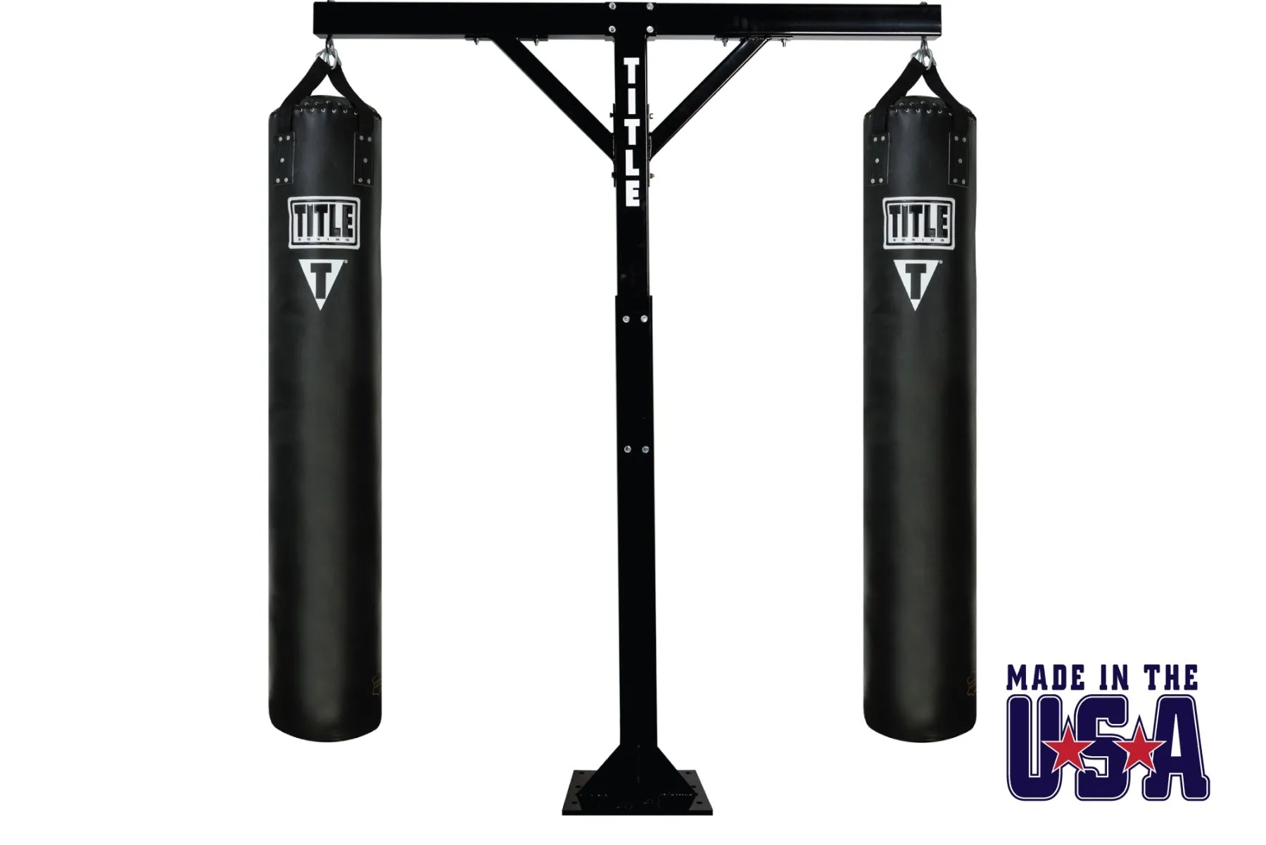 TITLE Boxing Adjustable Heavy Duty Double Bags Stand