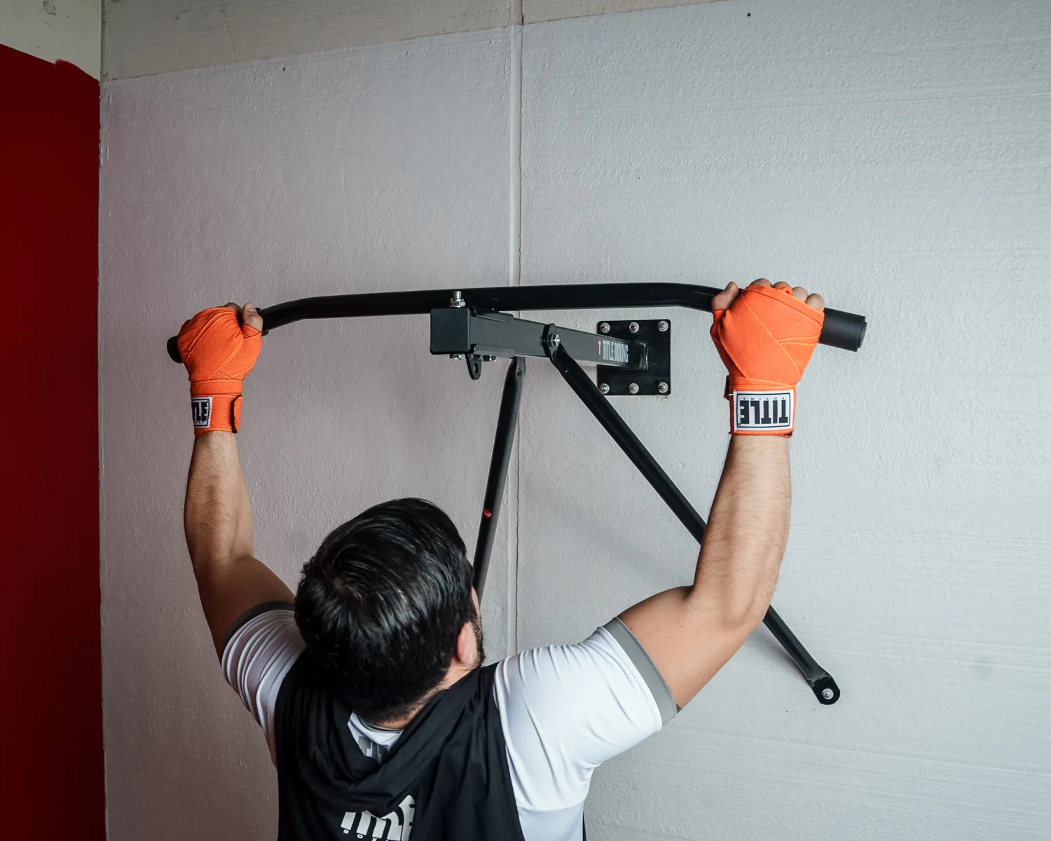 TITLE Boxing Deluxe Wall Mount Pull-Up Bar & Bag Hanger